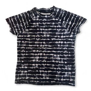 ATHLETA G!RL Girls Activewear T-Shirt size XL/14 Black Tie Dye